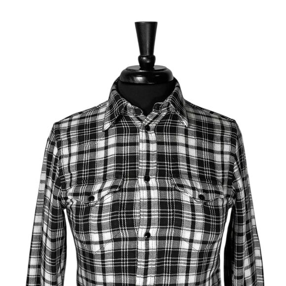 Polo Ralph Lauren Womens Button Up Shirt Plaid Flannel Western Snap Button Top 2 - Picture 5 of 9